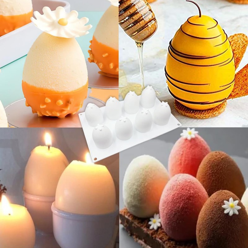 Easter Silicone Egg Molds 3D Egg Shaped Fondant Mold for Chocolate, DIY Bakin... gallery