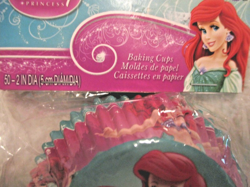Disney~LITTLE MERMAID~Cupcake Liners~Baking Cups~NEW~Sealed~1 Pkg~50 ct. gallery