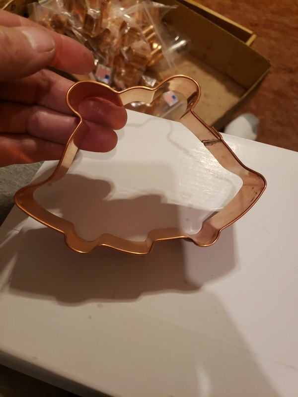 BRAMAN Heavy Copper Double Bells Christmas wedding Cookie Cutter gallery