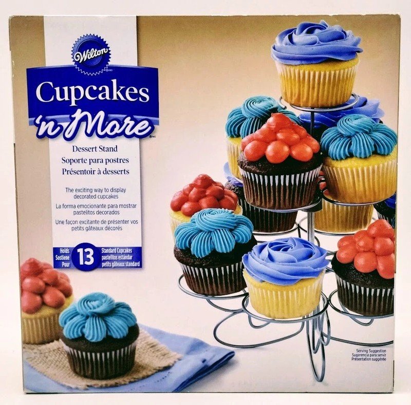 Wilton Cupcakes 'n More Desert/Cupcake Stand - Coated Metal Wire - Holds 13 - gallery