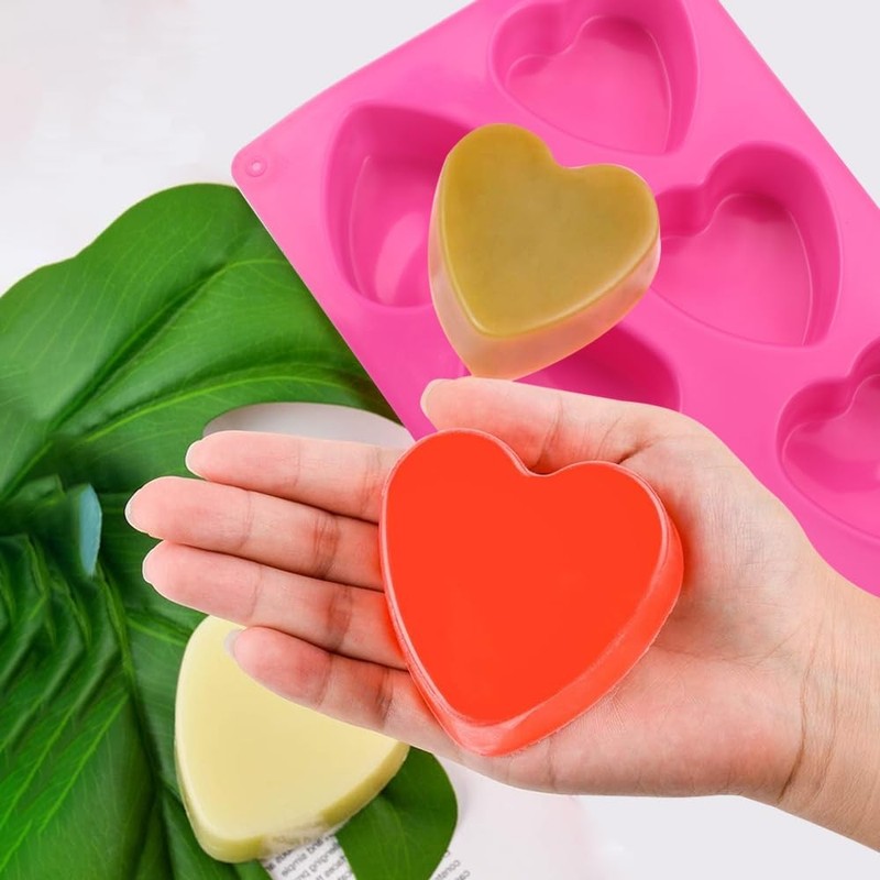 BAKER DEPOT 6 Holes Heart Shaped Set of 2 Silicone Mould gallery