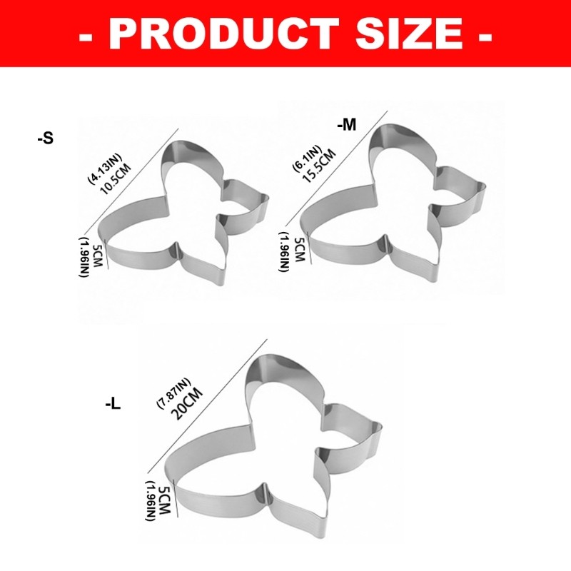 Butterfly Cake Cutter Molds Stainless Steel Mousse Rings For Precise Baking Tool gallery