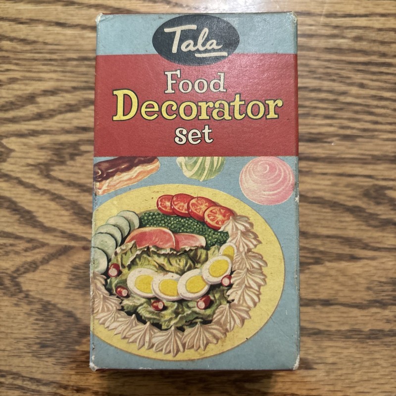 Vintage Tala Food Decorator Set W/Box Stainless Steel Two Tips One Bag