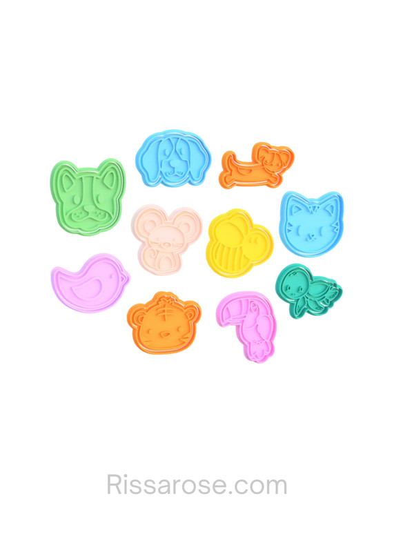 Animals Cookie Cutter Stamp Bulldog Labrador Daschund Mouse Bee Cat Duck Tiger T