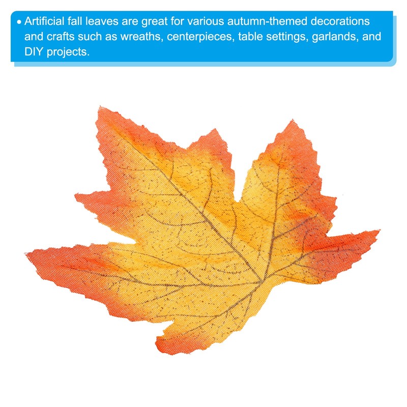 Fake Fall Leaves, 200 Pack Artificial Maple Leaves Red Yellow gallery