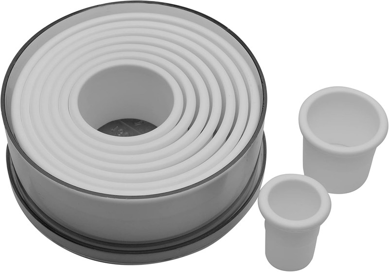 Plain Edge round Cutter Set in Graduated Sizes, Durable, Food-Safe Plastic, 9 Pc gallery