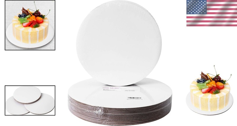 25-Pack of 12" Grease-Resistant Round Cake Boards - Perfect for Any Occasion gallery