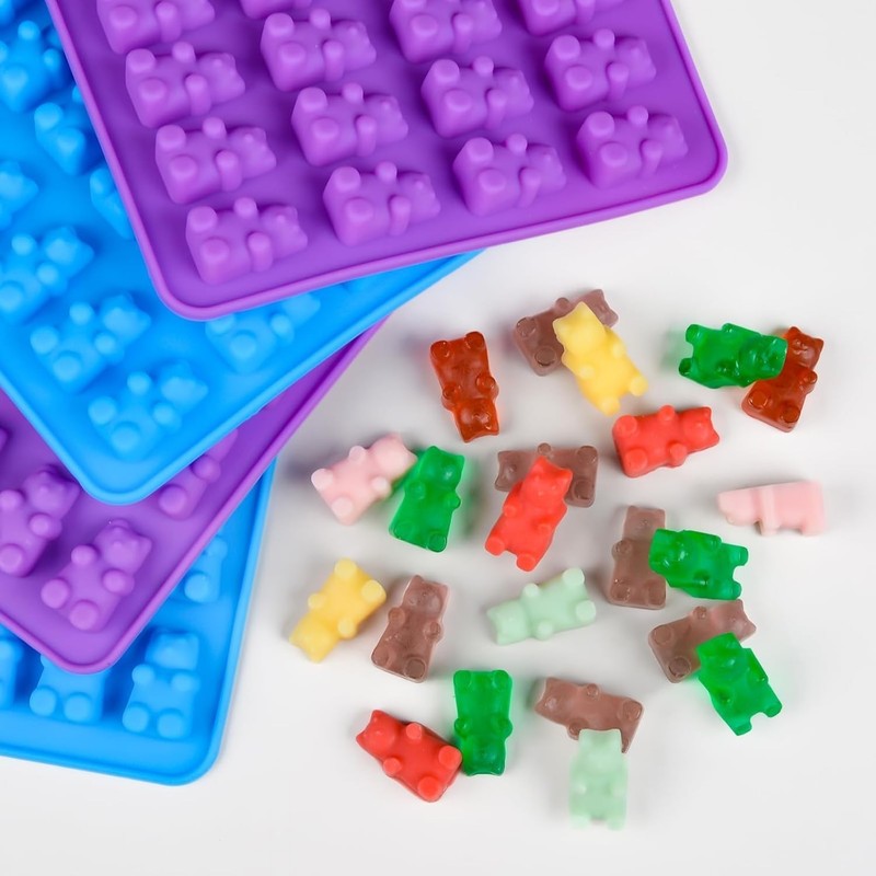Fun & Practical 2ml Gummy Bear Molds in Blue & Purple - Family-Friendly Fun! gallery