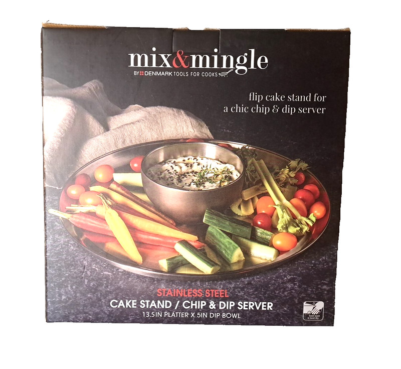 Stainless Steel Cake Stand / Chip Dip Server By Denmark Mix & Mingle Tableware gallery