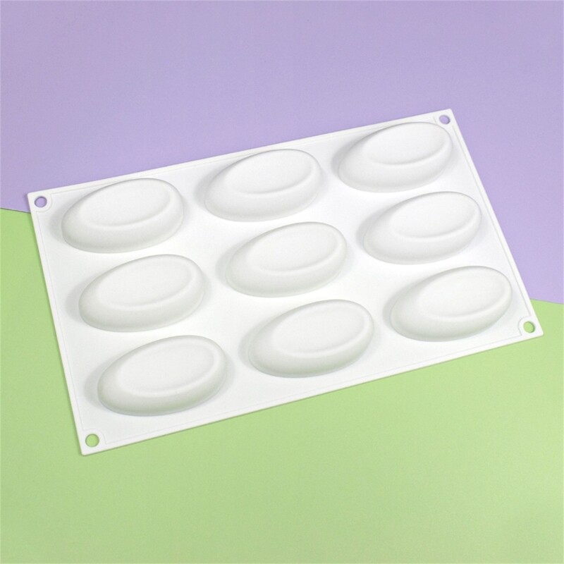 9 Cavity 3D Half Eggs Baking Mold Silicone Cake Decorating Tools Fondant Mould gallery