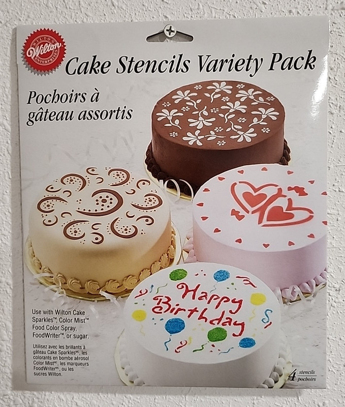 WILTON Cake Stencils Variety Pack of 4 Stock #417-148 NIP