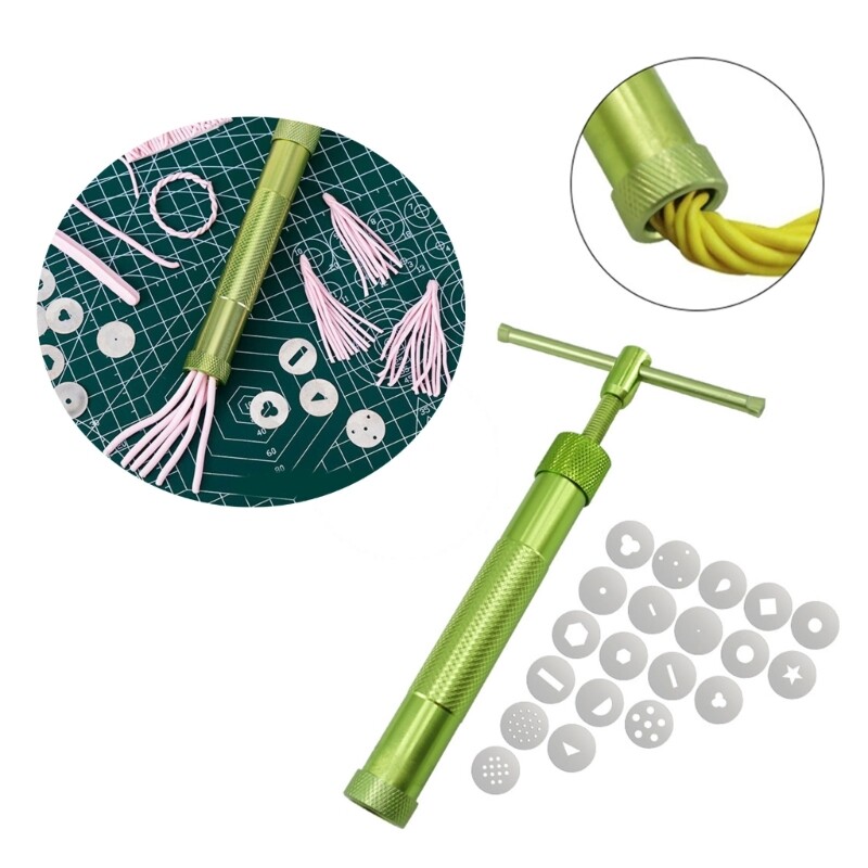 Clay Extruder with 20 Tips Fondant Press Sugar Pastes Extruder for Clay Cake gallery