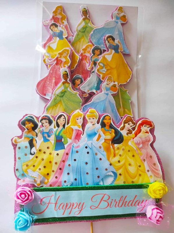 Disney Princess Cake Topper & Cupcake toppers Kids Birthday Party Decorations gallery