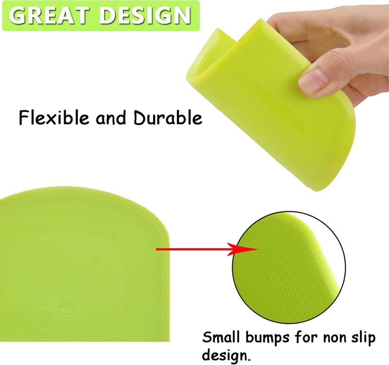 WAFJAMF 2 PCS Plastic Dough Scraper dough scraper-2 Pcs, Pcs gallery