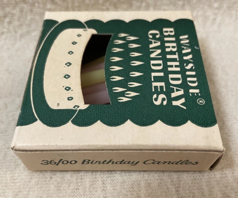 Vintage Wayside Birthday Candles in original Good Condition box 12 Unused gallery