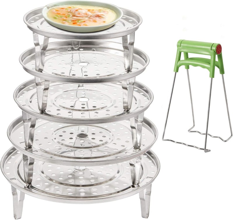5 Sizes 304 Stainless Steel Steamer Rack, Pressure Cooker Canner Rack & Cooling