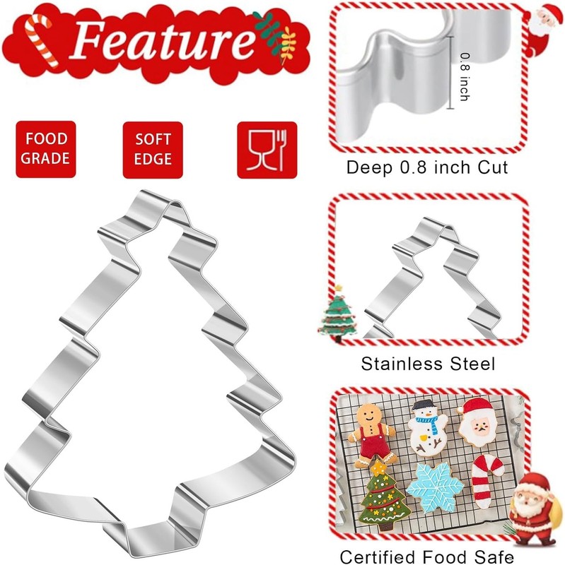 Ultimate Holiday Cookie Cutter Set - 7 Pieces in Festive Shapes for Baking Joy gallery