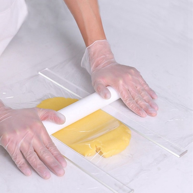 2Pcs Acrylic Biscuit Cake Rolling Tool Balance Ruler Fondant Icing Biscuit6193 gallery
