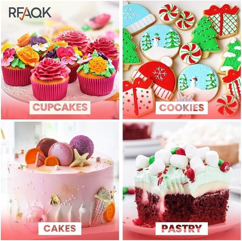 Professional Cake Decorating Kit with Turntable, Tips and Scrapers Included gallery