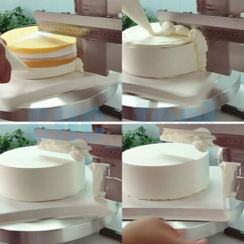 4-18inch Automatic Cake Cream Coating Spreader Machine Cream Icing Decorating gallery