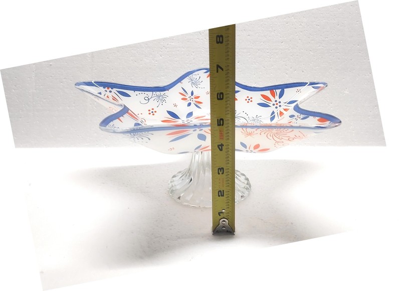 Temp-tations Cake Stand,Pedestal Plate, T49358 Firework Star dish gallery