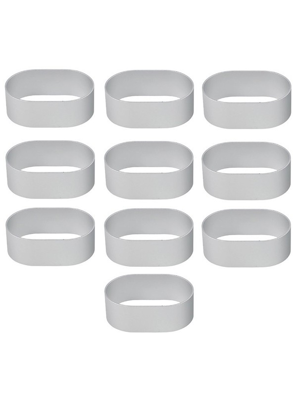 Elegant Cheese Cake Rings Aluminum Alloy Half Cooked Molds (Set of 10)