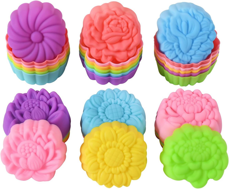 Reusable Silicone Baking Cups, 2 Inch Mini Size Silicone Cupcake Liners for baki
