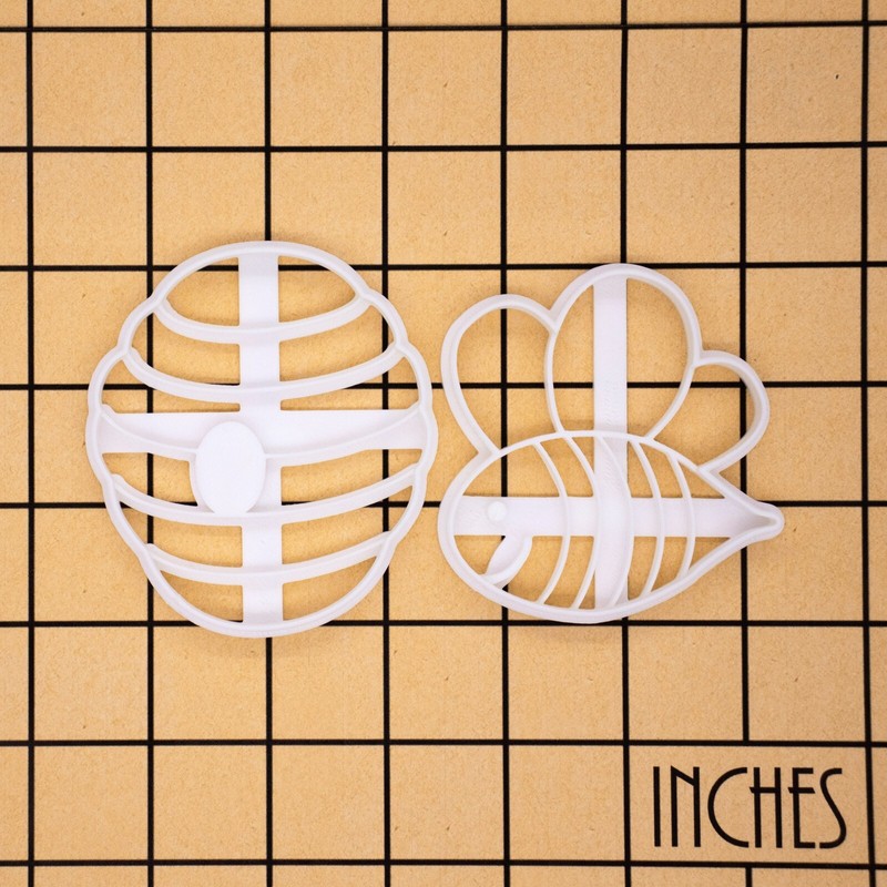 Cute Bee & Beehive Cookie Cutters - baby shower honey honeybee spring garden gallery