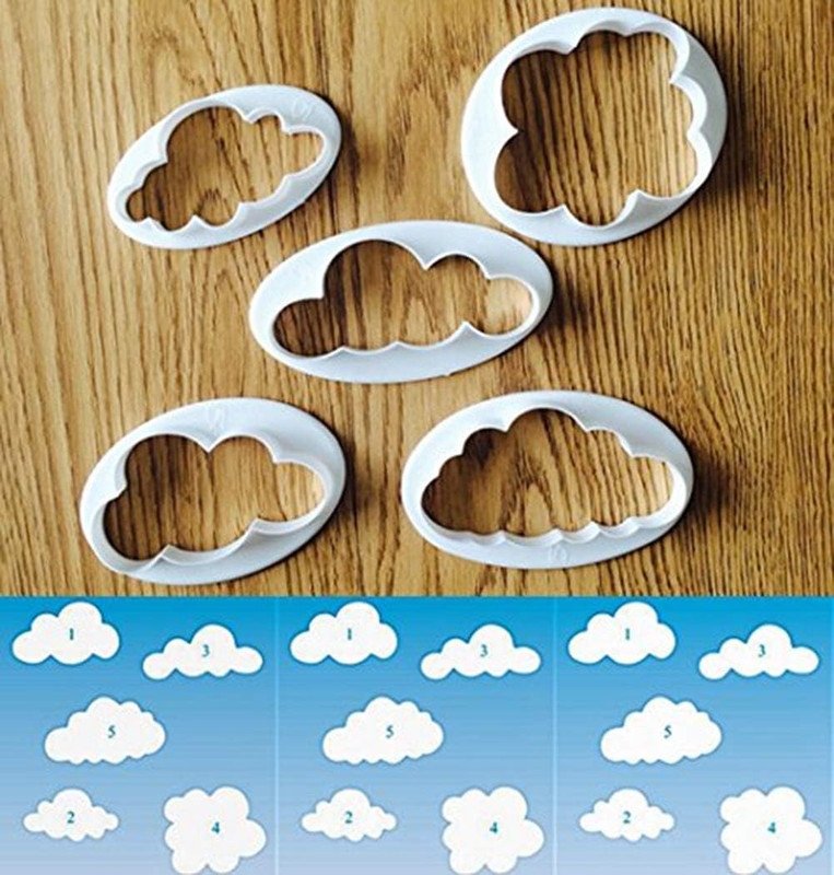 Cloud Fondant Cutter Fluffy Cloud Plastic Cookie Cutter Cake Mold Sugar Craft Mo gallery
