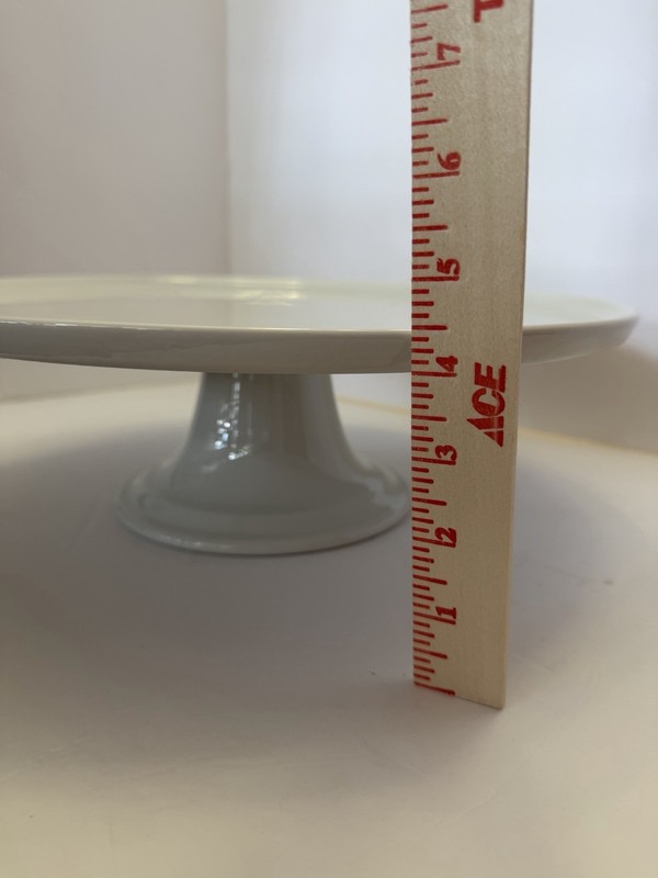 Rare Size 14” PILLIVUYT France White Porcelain Wedding Gift Cake Stand Pedestal gallery