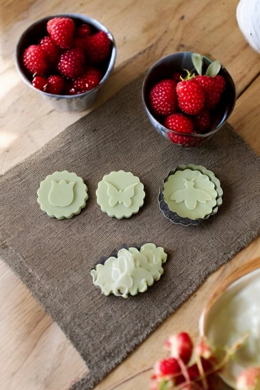 Williams Sonoma Spring Impression Cookie Cutters -Bee,Butterfly,Tulip/flower-New