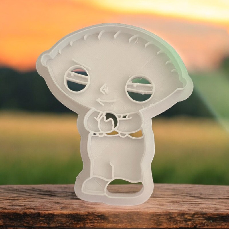 Stewie Cookie Cutter 3D Printed Plastic
