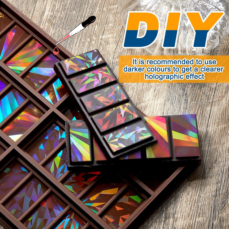 Holographic Chocolate Molds Resin Silicone Chocolate Deep Thick Molds for Reusab gallery