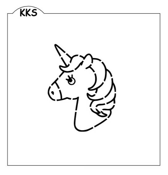 Unicorn Paint-Your-Own Cookie Stencil/food safe/6mil Mylar/Reusable