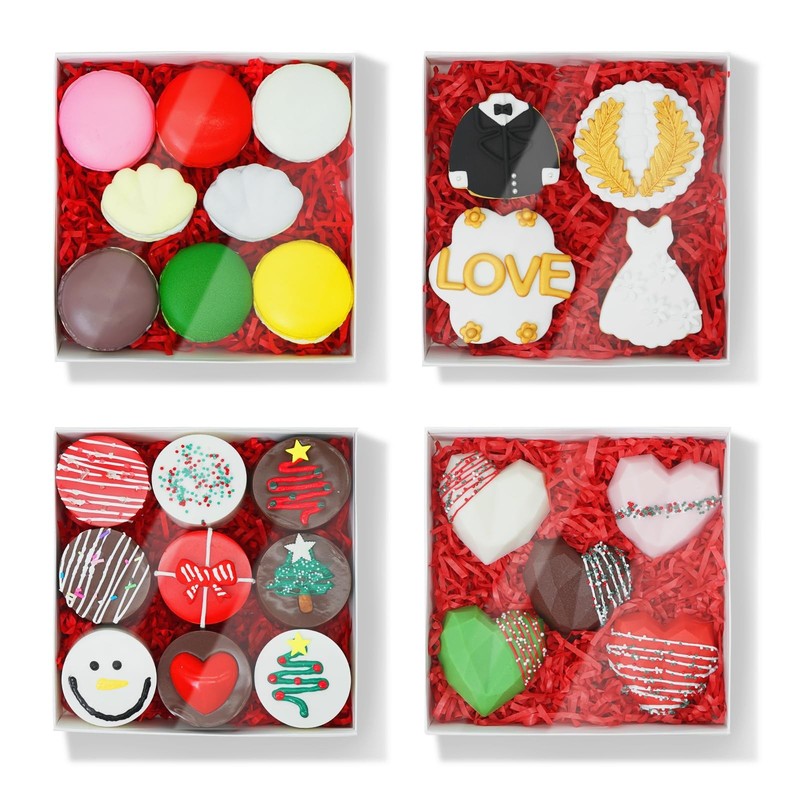 20 Pcs 6" x 6" x 1 1/4" Cookies Boxes with Full Clear Window Bakery Boxes Mac... gallery