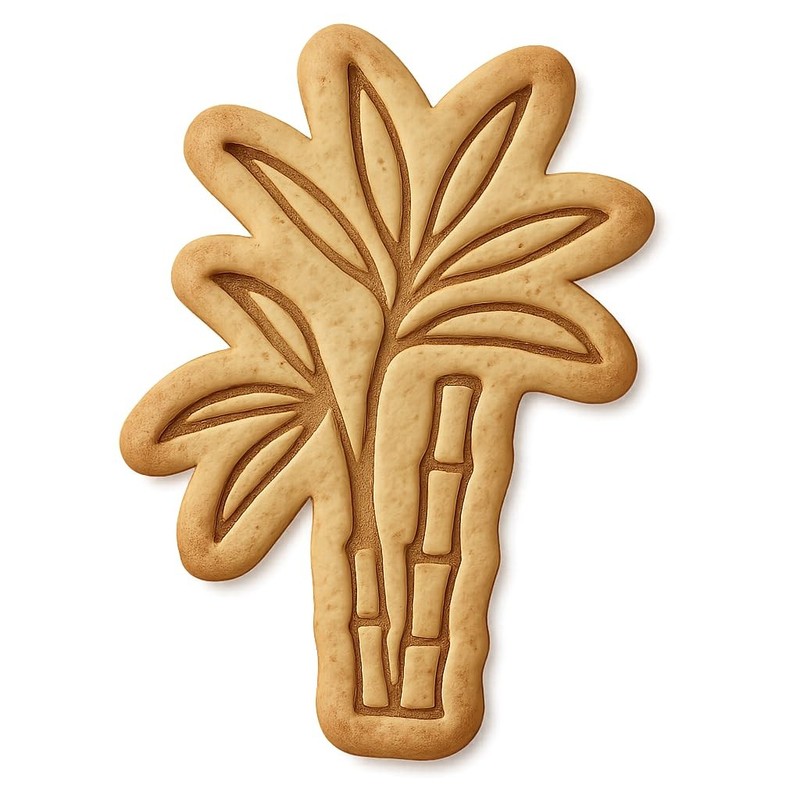 Bamboo Palm Cookie Cutter & Stamp, Fondant & Clay – 4×2.5
