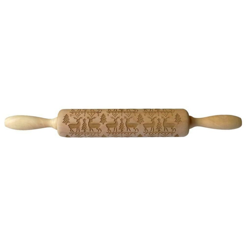 Christmas 4D Rolling Pin Animal, Lotus Wood