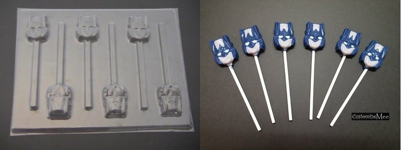 OPTIMUS PRIME TRANSFORMER LOLLIPOP Chocolate Soap Candy Mold