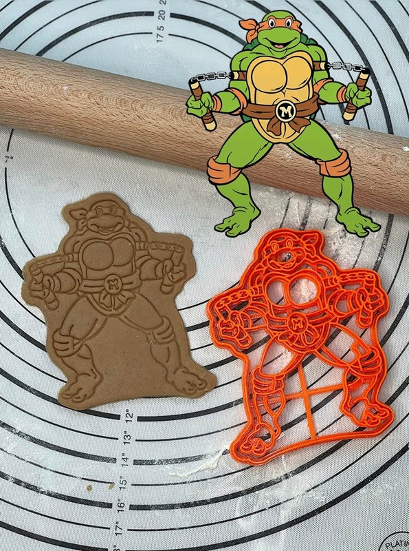 Premium Quality Ninja Turtle Michelangelo 6” Cookie Cutter