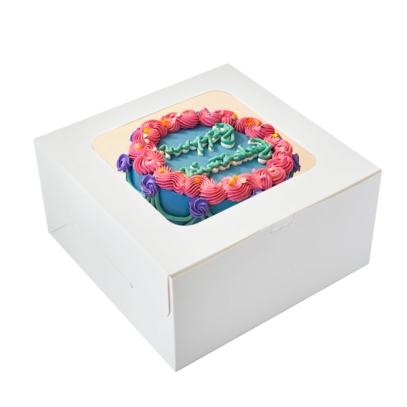 White 10x10x5 Inches Cake Box With Cake Boards 60pcs 30pcs Boxes And 30pcs Boar gallery