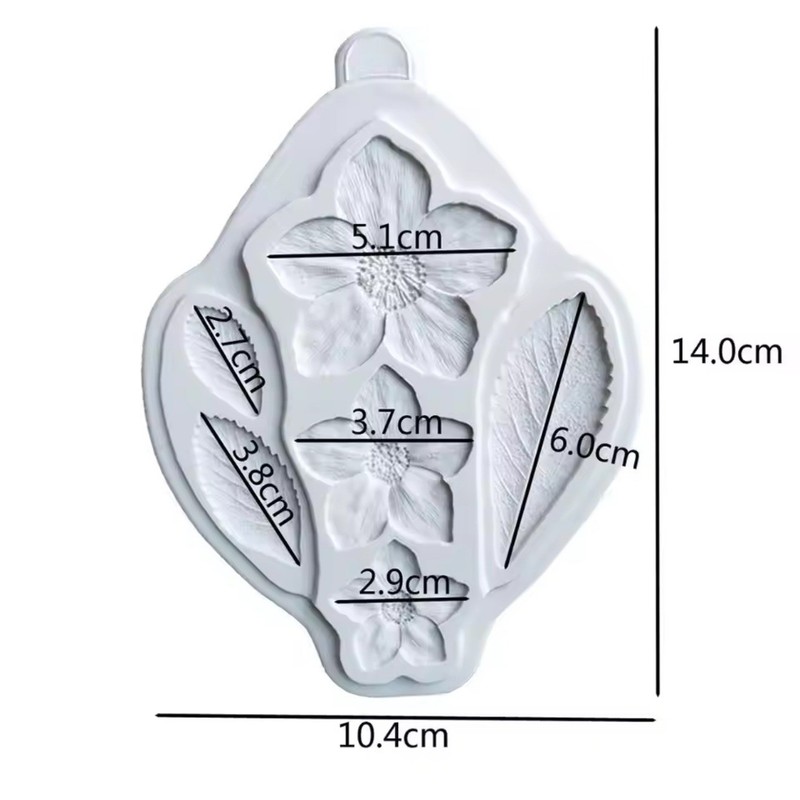 Silicone Strawberry Flower Leaf Mould Chocolate Fondant Sugarcraft Clay Resin gallery