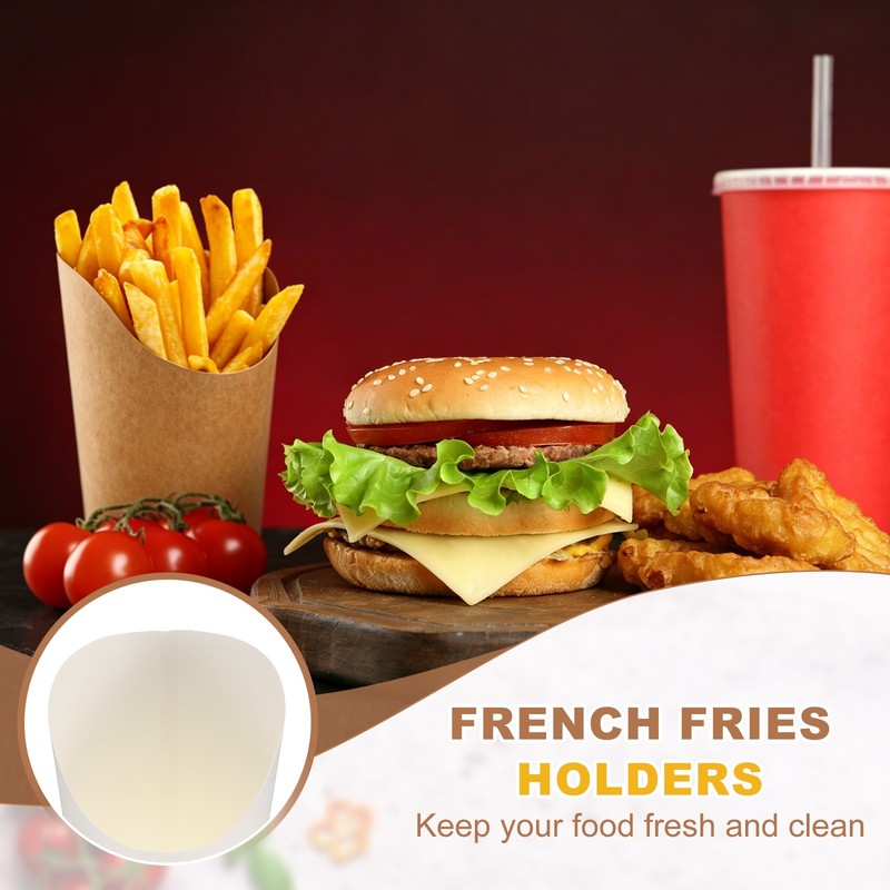 50Pcs French Fries Holder, 16oz Disposable Paper Charcuterie Cups, White gallery