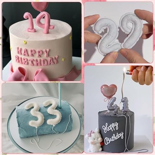 2pcs Large Luxury Silicone Number Molds 0-9, Chocolate Number Baking Molds, gallery