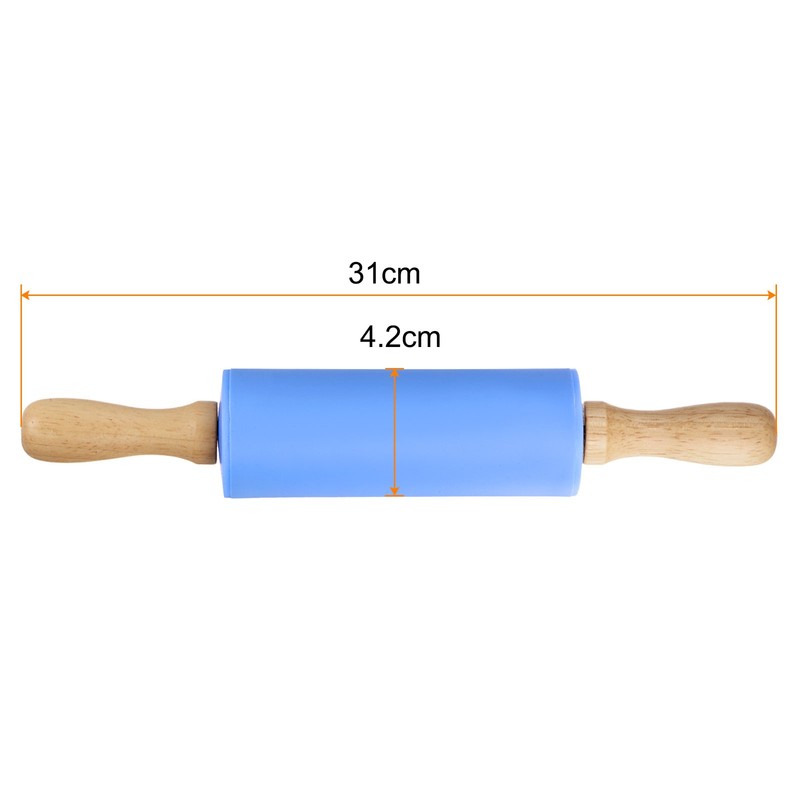 Silicone Rolling Pins for Baking 31cm x 4.2cm Blue gallery