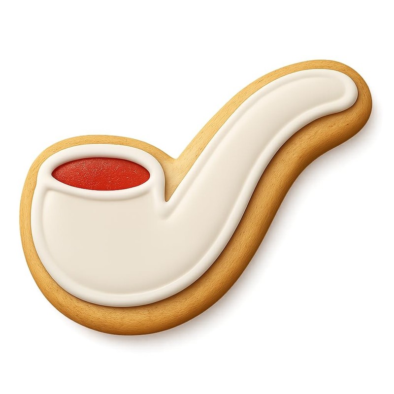 Grandpa's Pipe Cookie Cutter & Stamp, Fondant & Clay - 4x2.2 gallery
