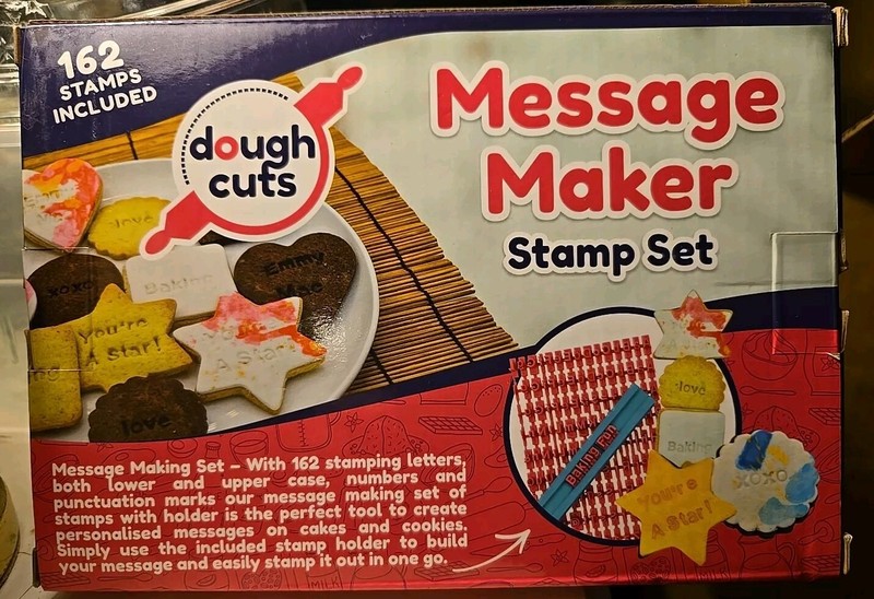 Dough Cuts Message Maker Stamp Set 160 Stamps, Letters, Numbers, Punctuation