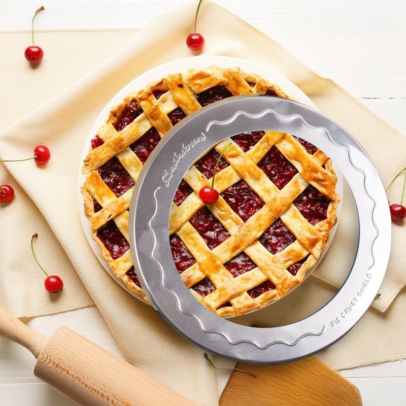 Pie Crust Protector Shield Set Of 2 Fits 9.5-Inch And 10-Inch Pie Plates gallery