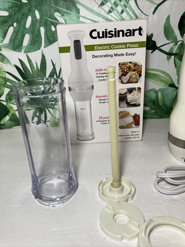 Cuisinart Electric Cookie Press: Model CCP-10, 12 Discs, Tips - Barely Used gallery