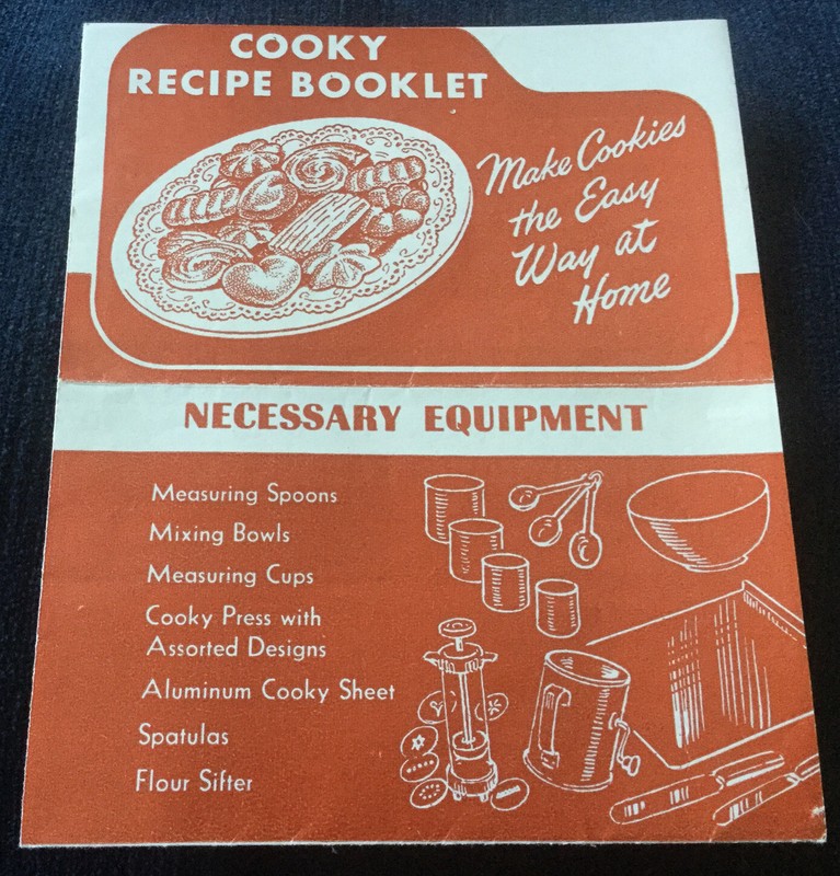 Popeil Cooky Cookie Press Recipe Booklet 1950s