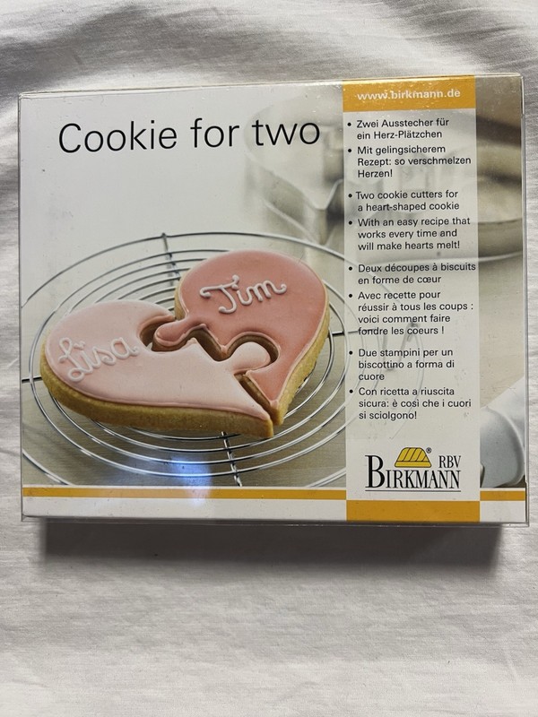 RBV Birkmann Heart Cookie For Two - Cookie Cutters Metal Baking Set - New Sealed gallery